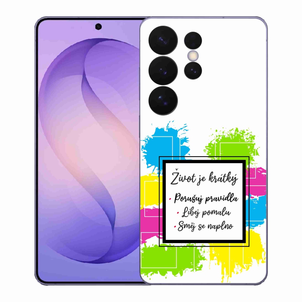 Gélový kryt mmCase na Samsung Galaxy S26 Ultra - citát 5 biele pozadie