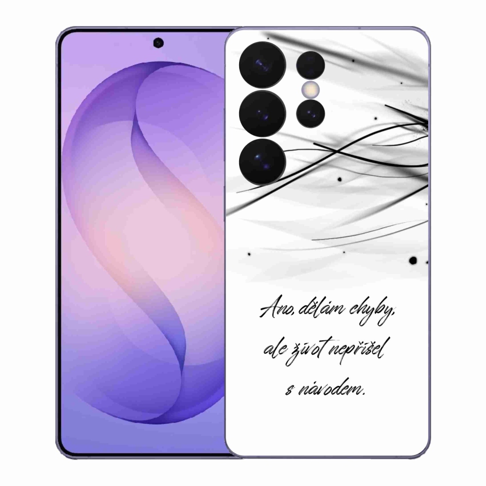 Gélový kryt mmCase na Samsung Galaxy S26 Ultra - citát biele pozadie