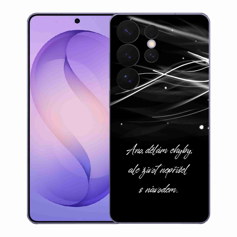 Gélový kryt mmCase na Samsung Galaxy S26 Ultra - citát čierne pozadie