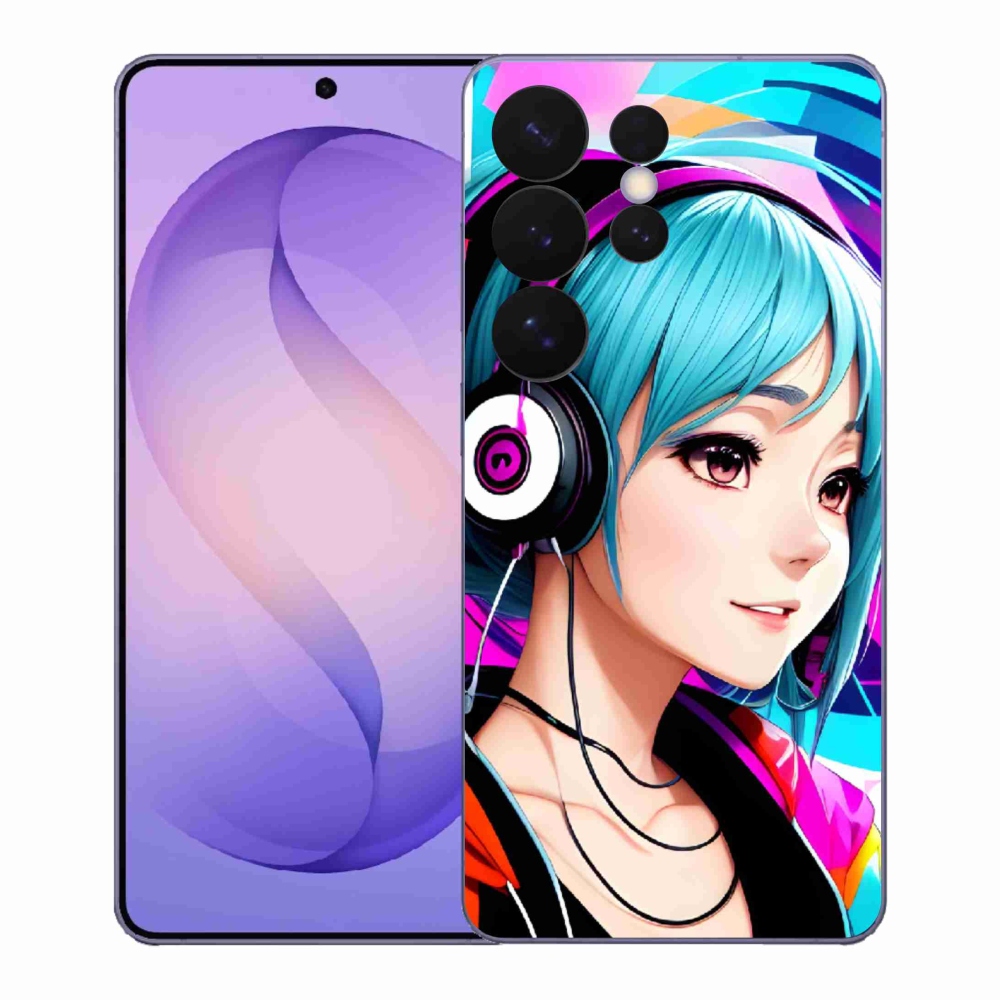 Gélový kryt mmCase na Samsung Galaxy S26 Ultra - dievča so slúchadlami