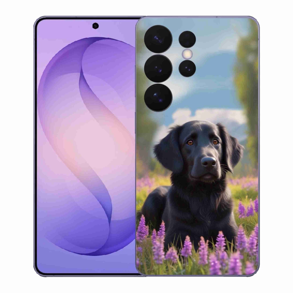 Gélový kryt mmCase na Samsung Galaxy S26 Ultra - elegantný čierny retriever