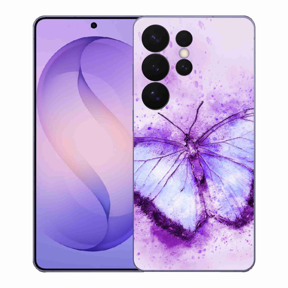 Gélový kryt mmCase na Samsung Galaxy S26 Ultra - fialový motýľ