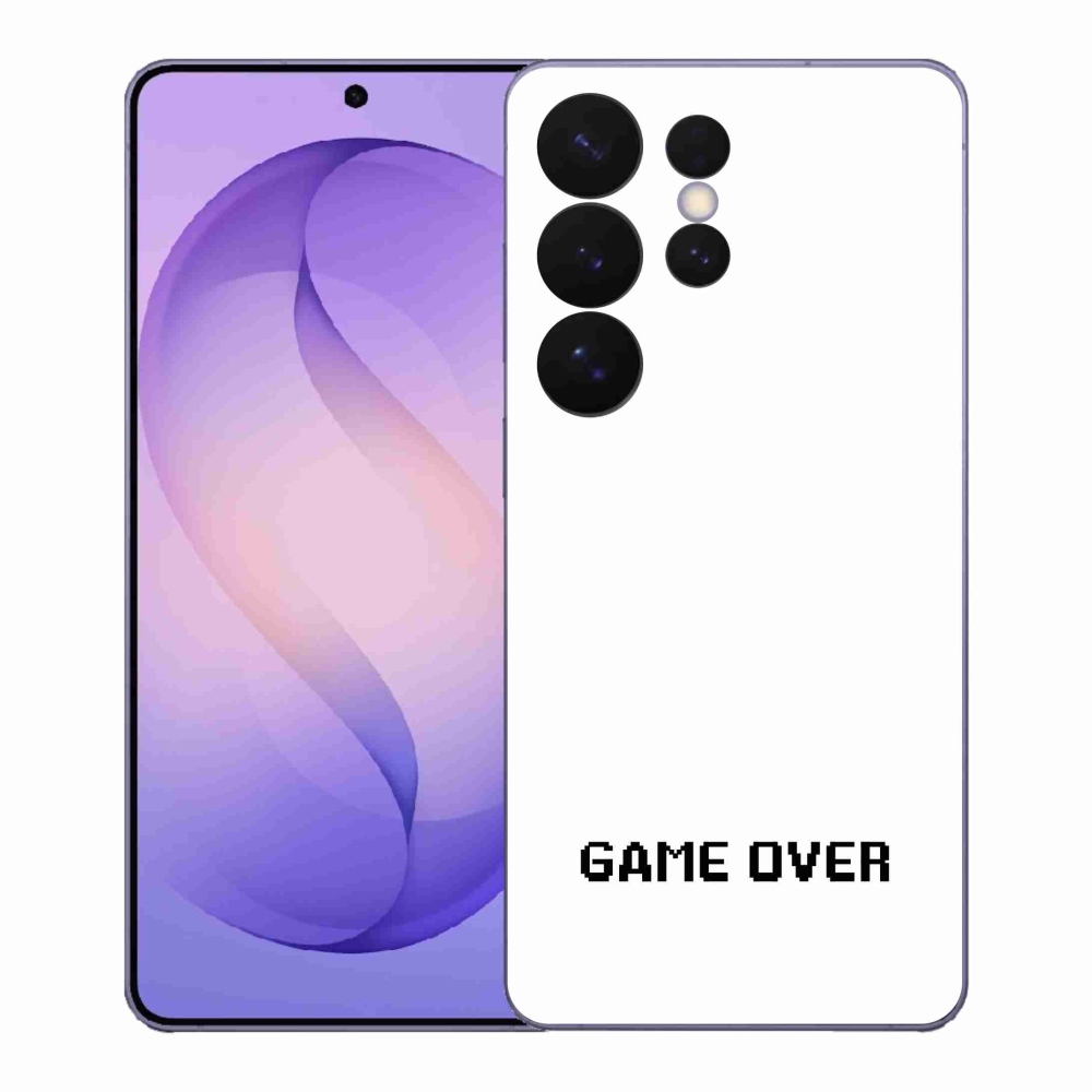 Gélový kryt mmCase na Samsung Galaxy S26 Ultra - game over biele pozadie