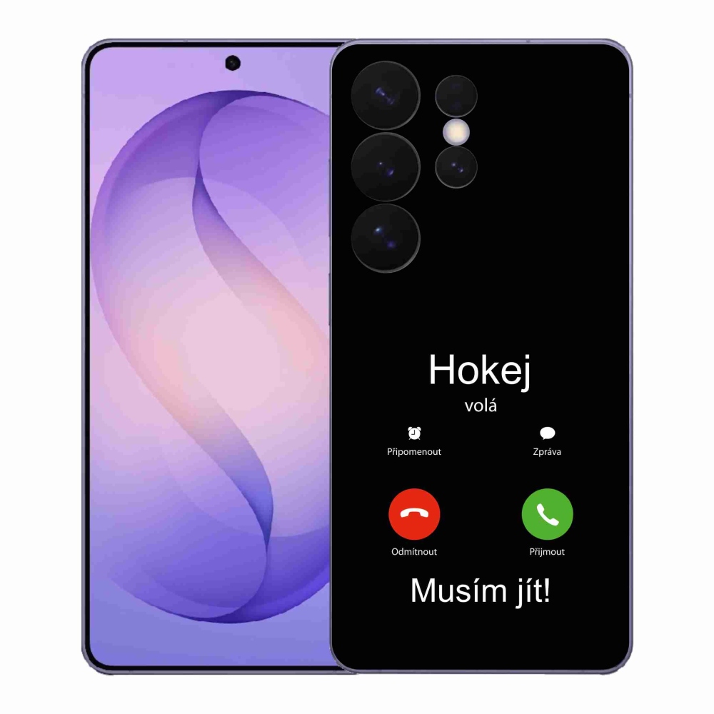 Gélový kryt mmCase na Samsung Galaxy S26 Ultra - hokej volá čierne pozadie