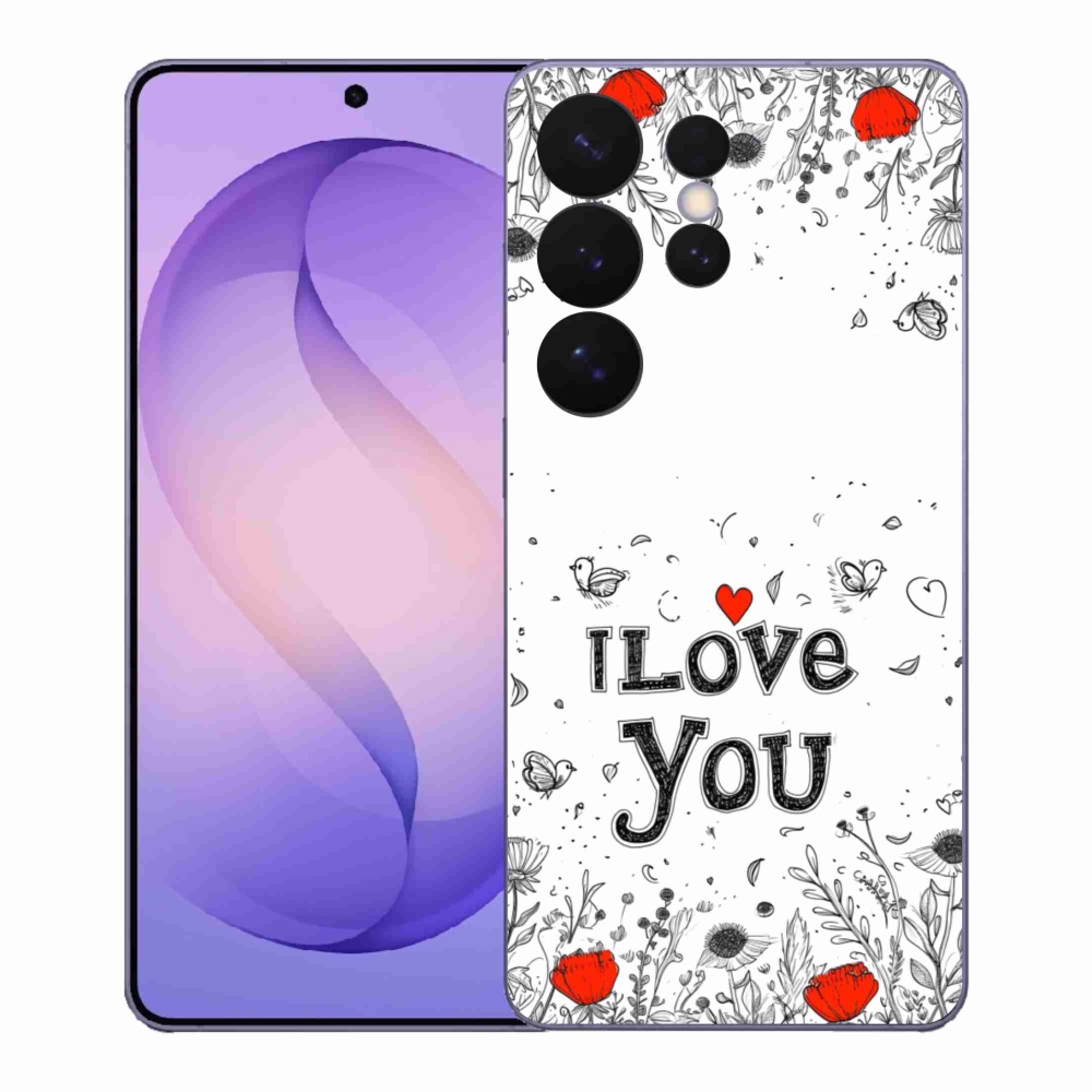 Gélový kryt mmCase na Samsung Galaxy S26 Ultra - I love you biele pozadie