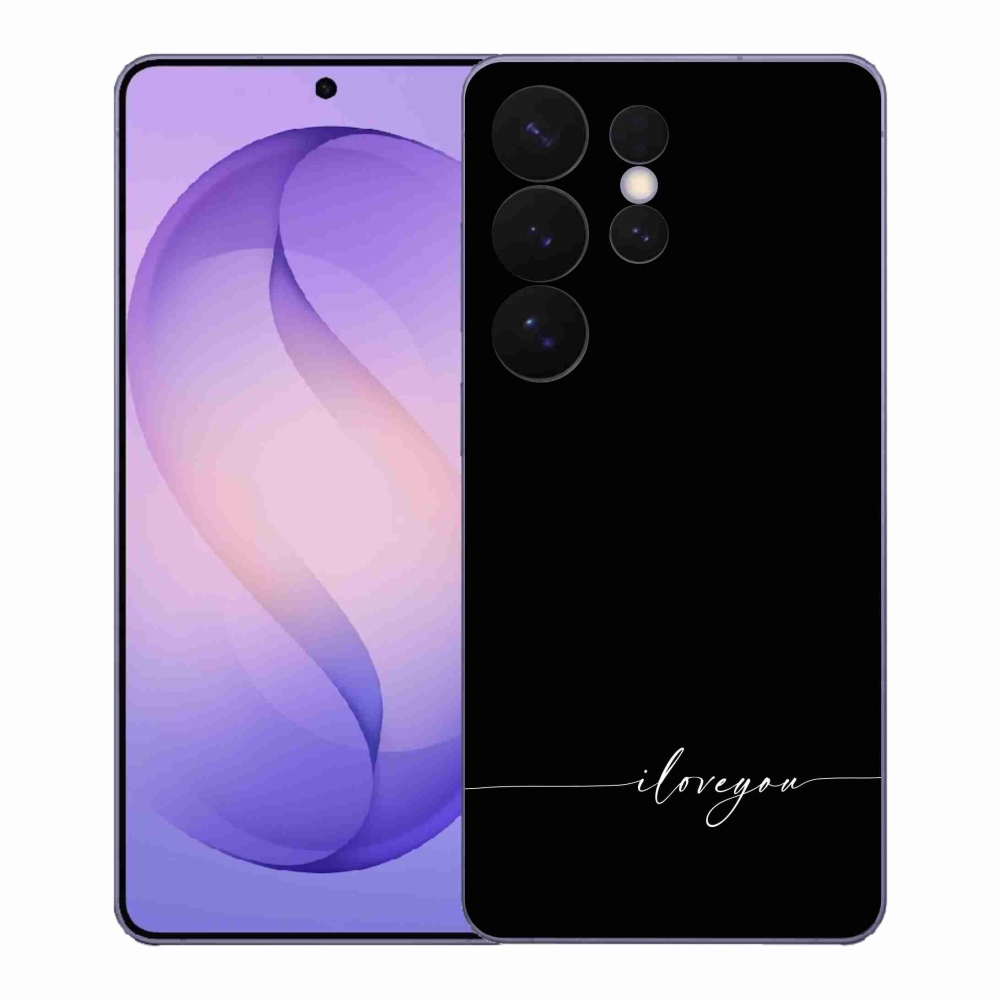 Gélový kryt mmCase na Samsung Galaxy S26 Ultra - I love you čierne pozadie