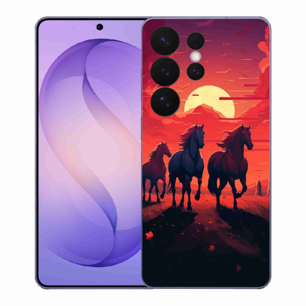 Gélový kryt mmCase na Samsung Galaxy S26 Ultra - kone a západ slnka