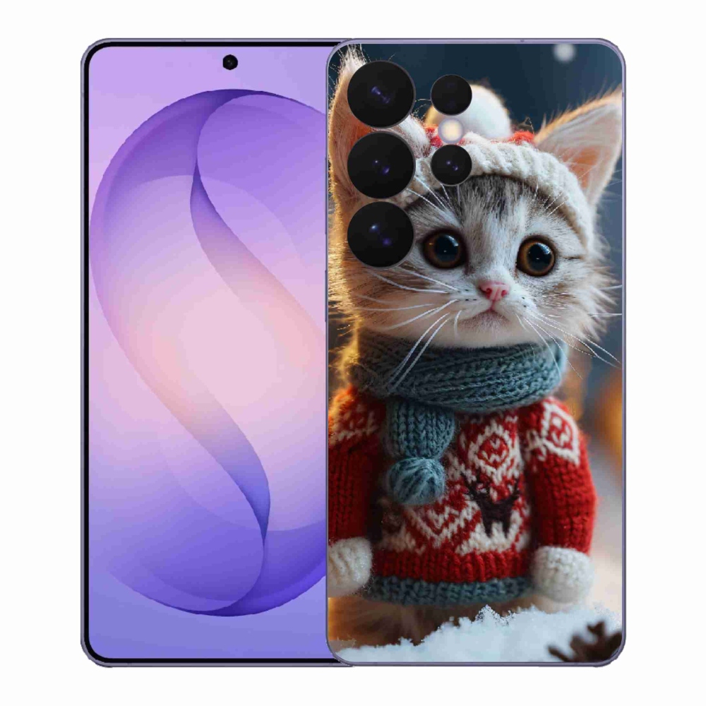 Gélový kryt mmCase na Samsung Galaxy S26 Ultra - mačiatko vo svetri