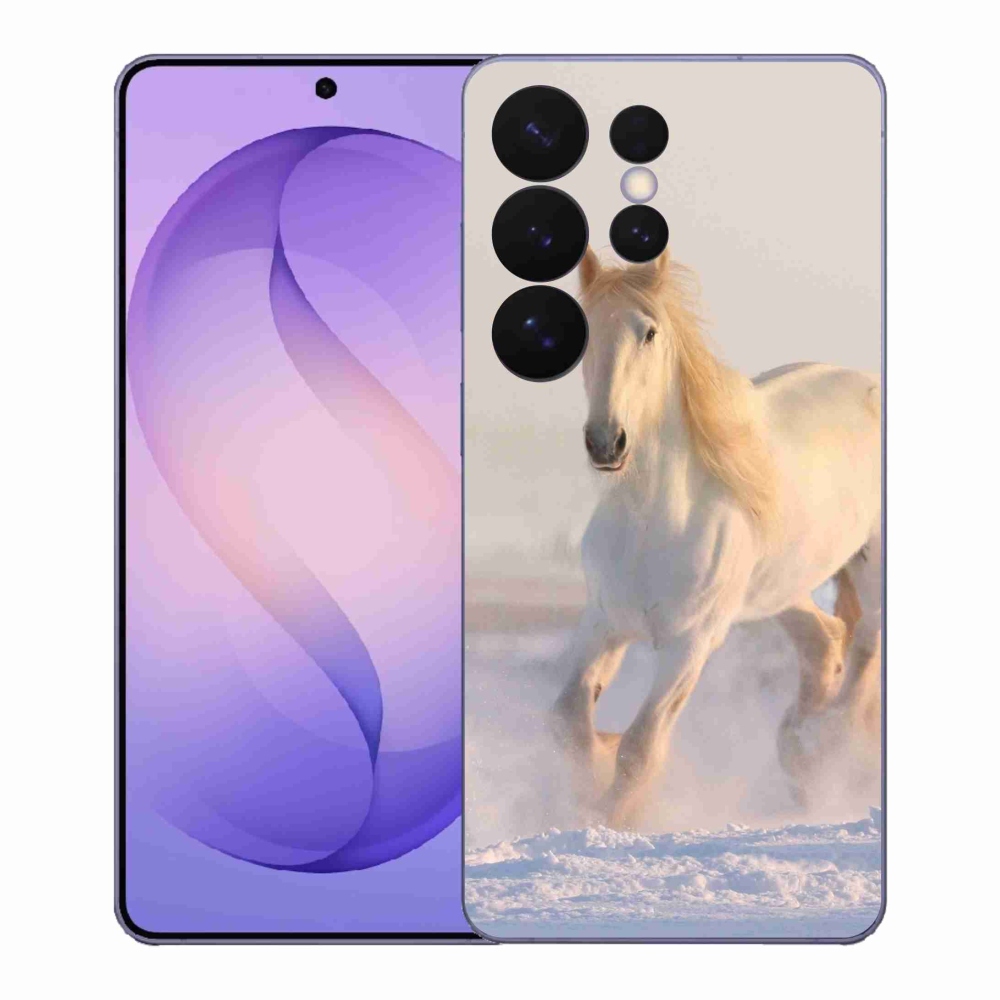Gélový kryt mmCase na Samsung Galaxy S26 Ultra - kôň v snehu