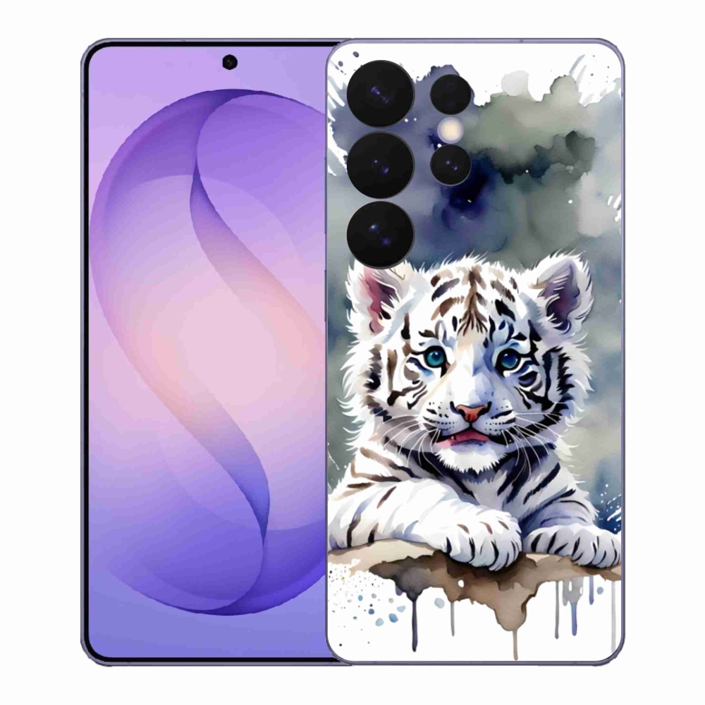 Gélový kryt mmCase na Samsung Galaxy S26 Ultra - mláďa bieleho tigra