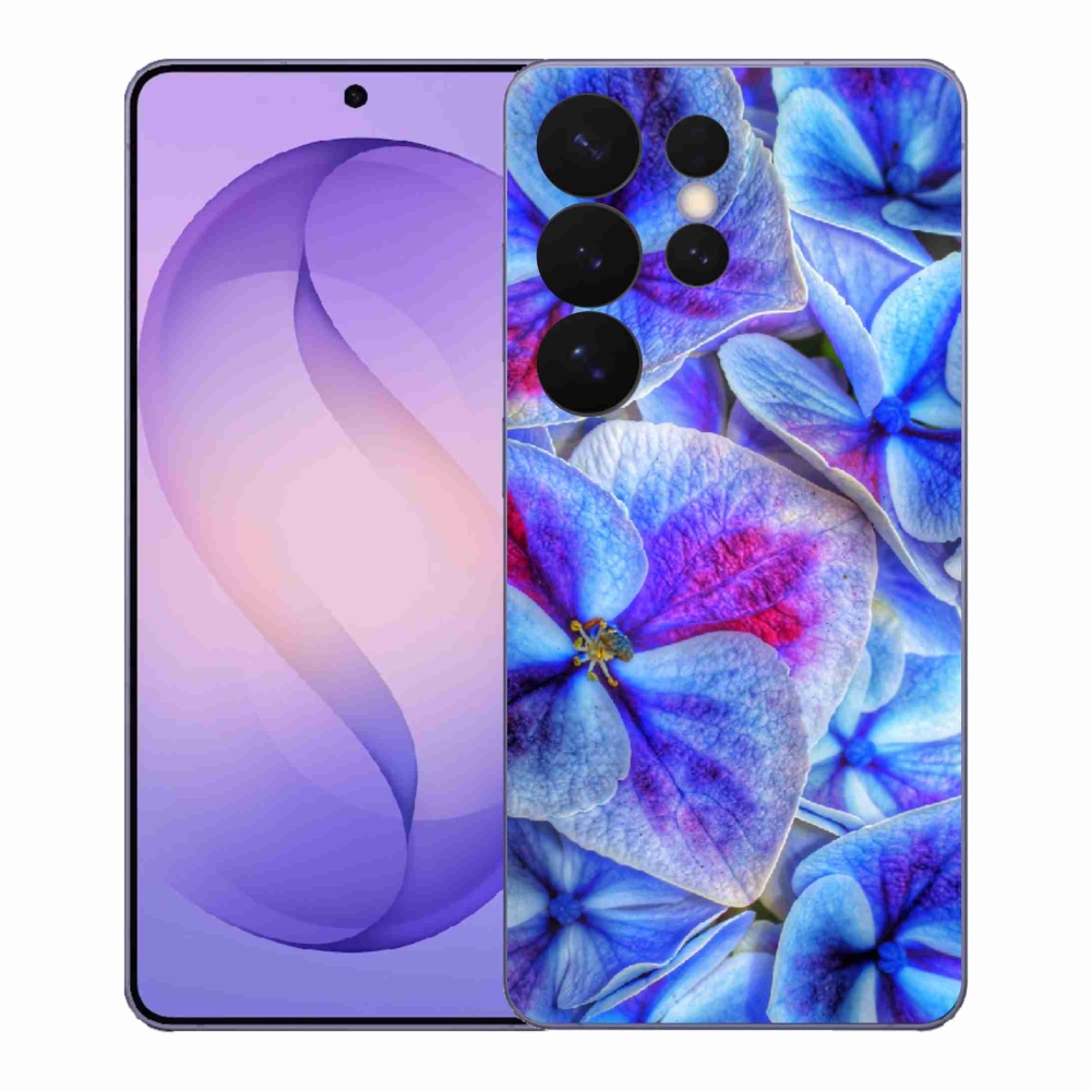 Gélový kryt mmCase na Samsung Galaxy S26 Ultra - modré kvety 1