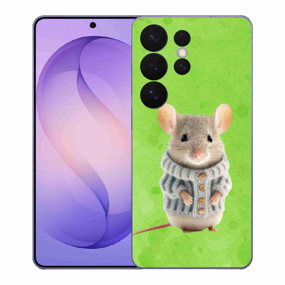 Gélový kryt mmCase na Samsung Galaxy S26 Ultra - myška vo svetri
