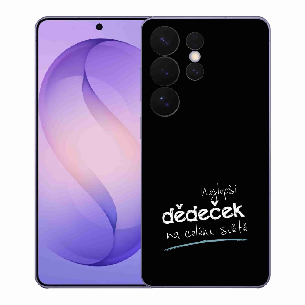 Gélový kryt mmCase na Samsung Galaxy S26 Ultra - najlepší dedko 3 čierne pozadie