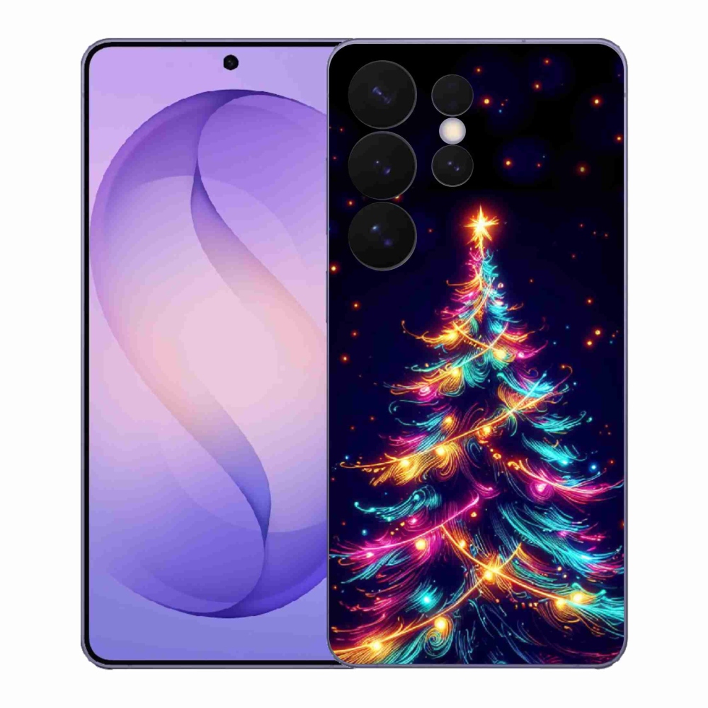 Gélový kryt mmCase na Samsung Galaxy S26 Ultra - neónový vianočný stromček