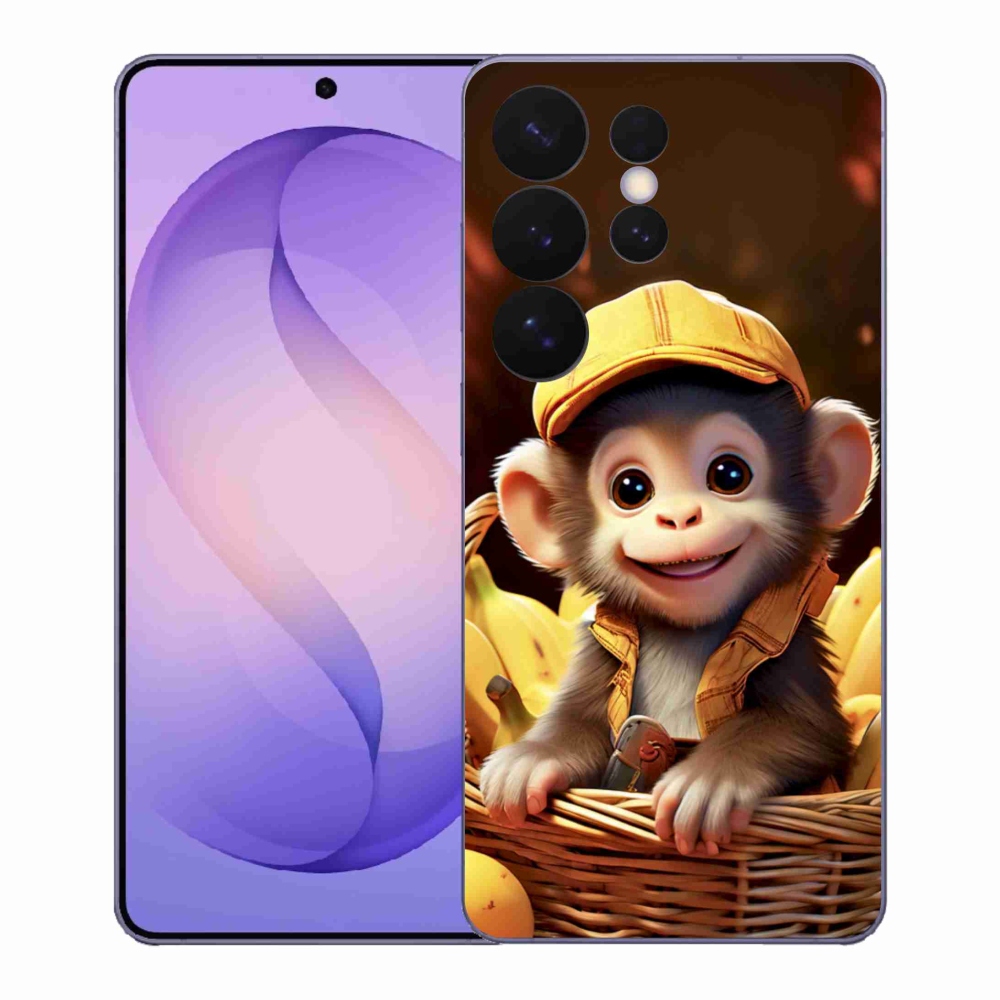 Gélový kryt mmCase na Samsung Galaxy S26 Ultra - opice v košíku