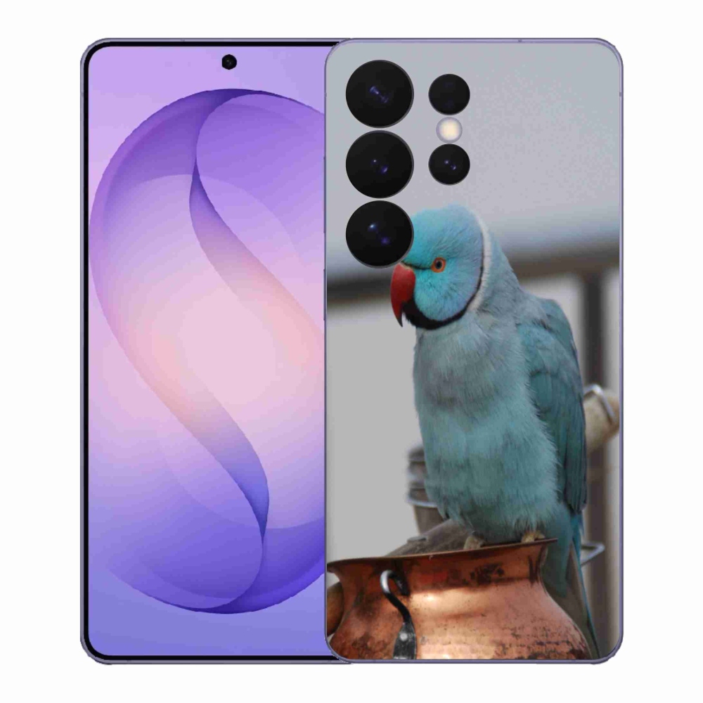 Gélový kryt mmCase na Samsung Galaxy S26 Ultra - papagáj alexander modrý
