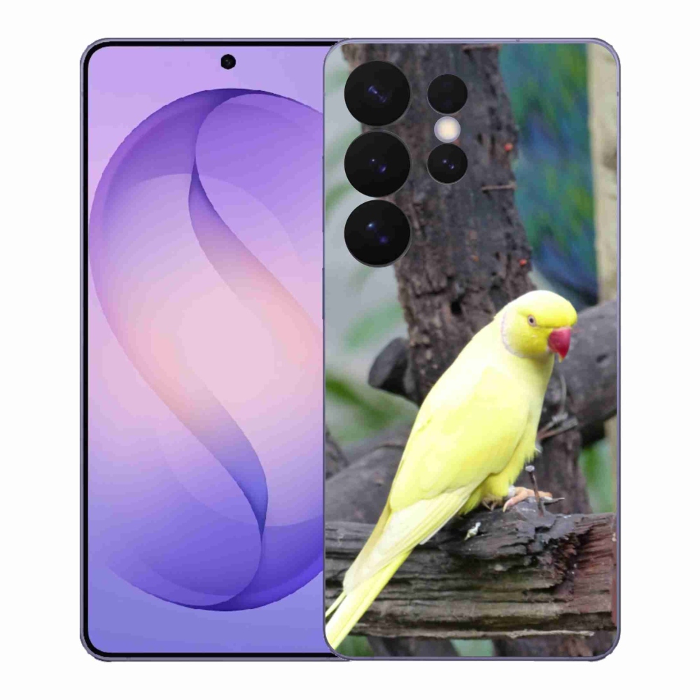 Gélový kryt mmCase na Samsung Galaxy S26 Ultra - papagáj alexander žltý