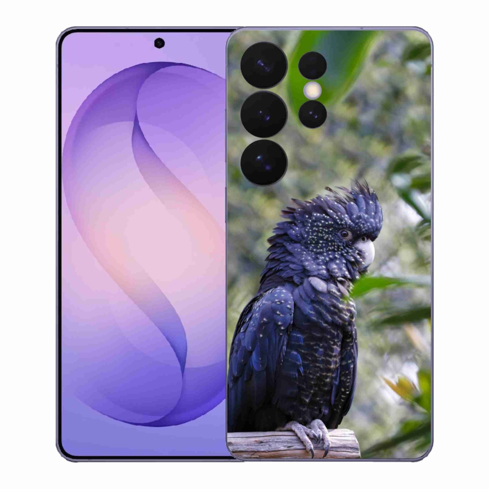 Gélový kryt mmCase na Samsung Galaxy S26 Ultra - papagáj kakadu čierny