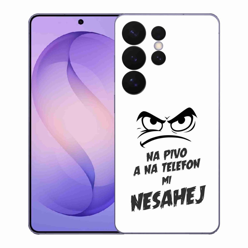 Gélový kryt mmCase na Samsung Galaxy S26 Ultra - pivný motív 2 biele pozadie