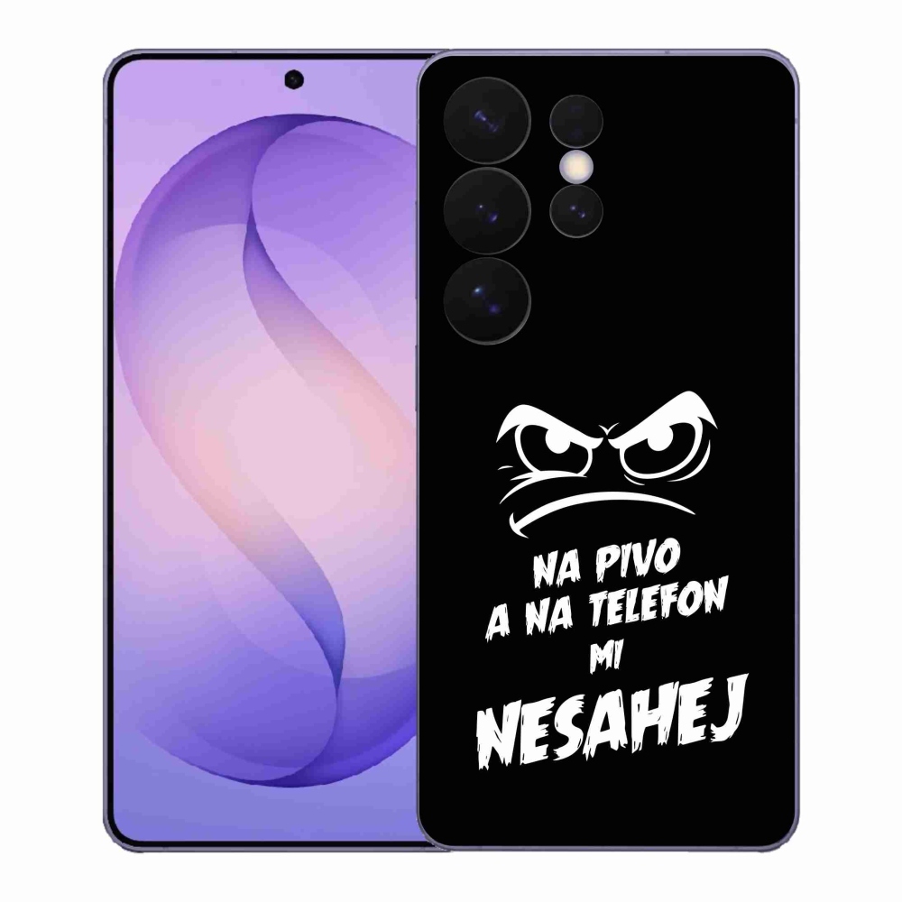 Gélový kryt mmCase na Samsung Galaxy S26 Ultra - pivný motív 2 čierne pozadie