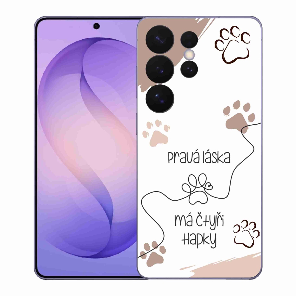 Gélový kryt mmCase na Samsung Galaxy S26 Ultra - psí motív 1 biele pozadie