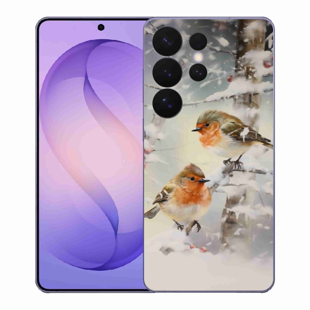 Gélový kryt mmCase na Samsung Galaxy S26 Ultra - vtáčiky v zime