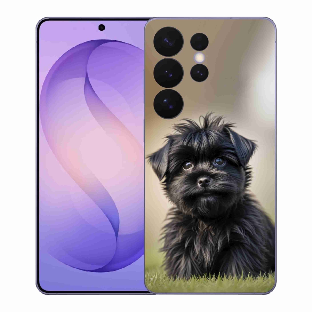 Gélový kryt mmCase na Samsung Galaxy S26 Ultra - roztomilý čierny psík