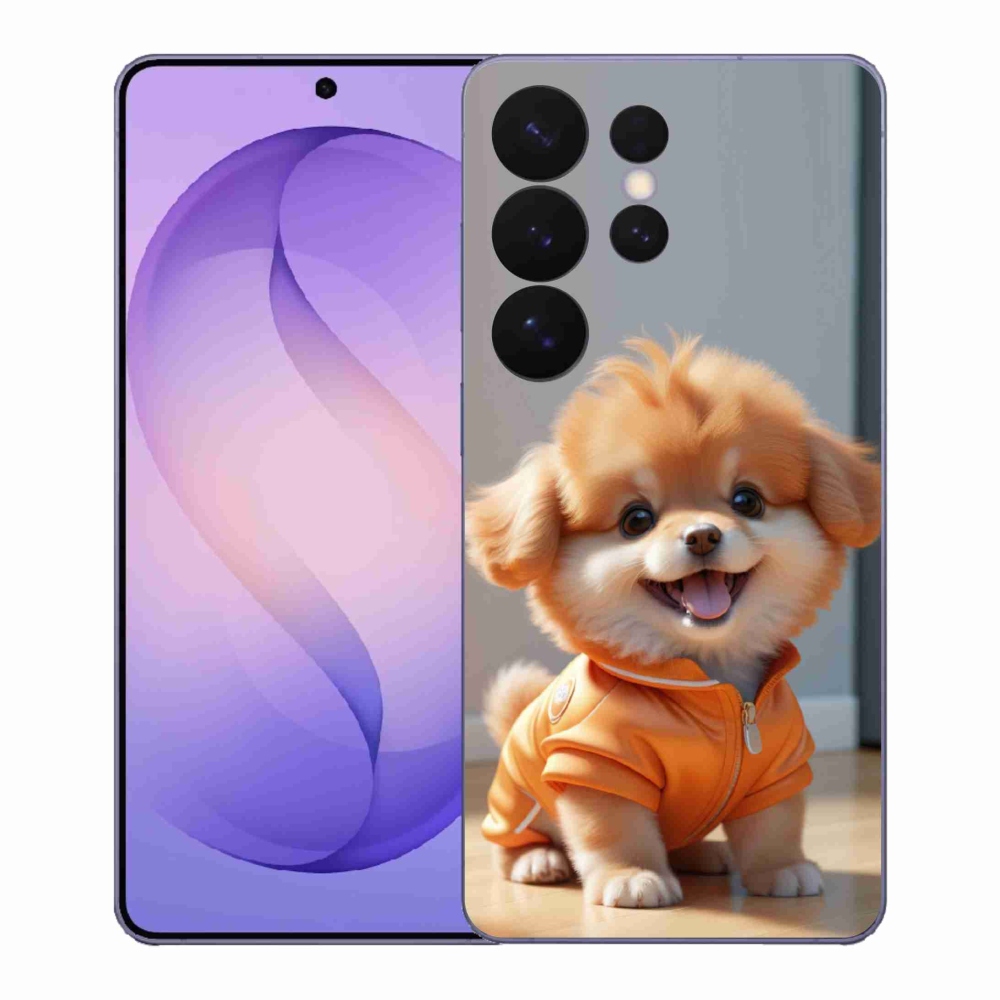 Gélový kryt mmCase na Samsung Galaxy S26 Ultra - roztomilý pomeranian v mikine