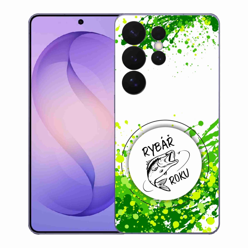 Gélový kryt mmCase na Samsung Galaxy S26 Ultra - rybár roka biele pozadie