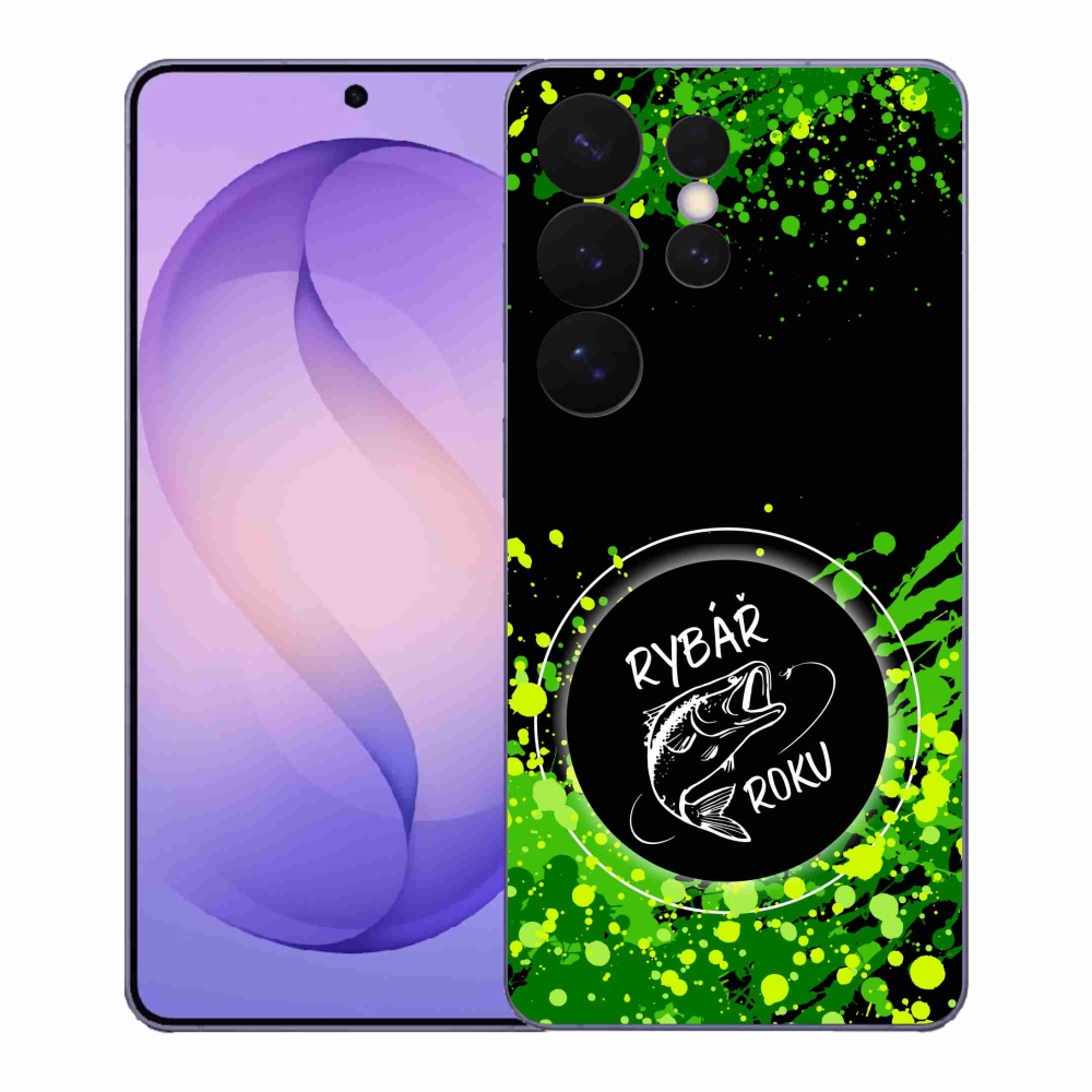 Gélový kryt mmCase na Samsung Galaxy S26 Ultra - rybár roka čierne pozadie