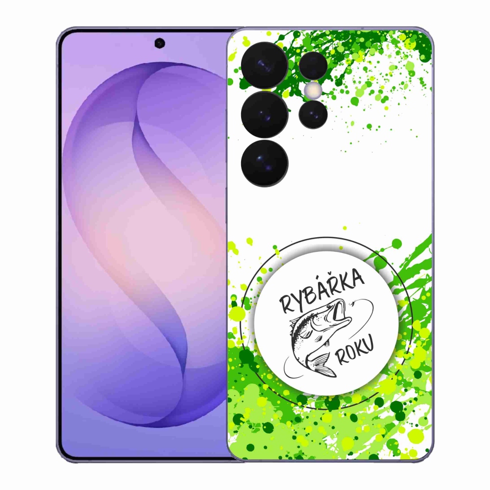 Gélový kryt mmCase na Samsung Galaxy S26 Ultra - rybárka roku biele pozadie