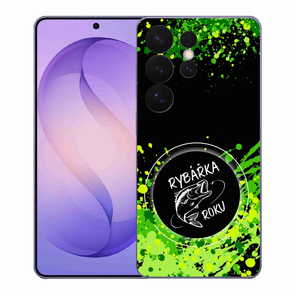 Gélový kryt mmCase na Samsung Galaxy S26 Ultra - rybárka roku čierne pozadie