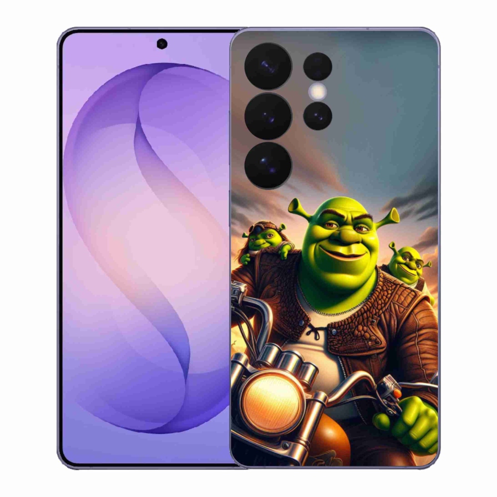 Gélový kryt mmCase na Samsung Galaxy S26 Ultra - shrek na motorke