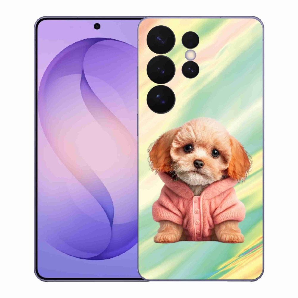 Gélový kryt mmCase na Samsung Galaxy S26 Ultra - šteňa vo svetri