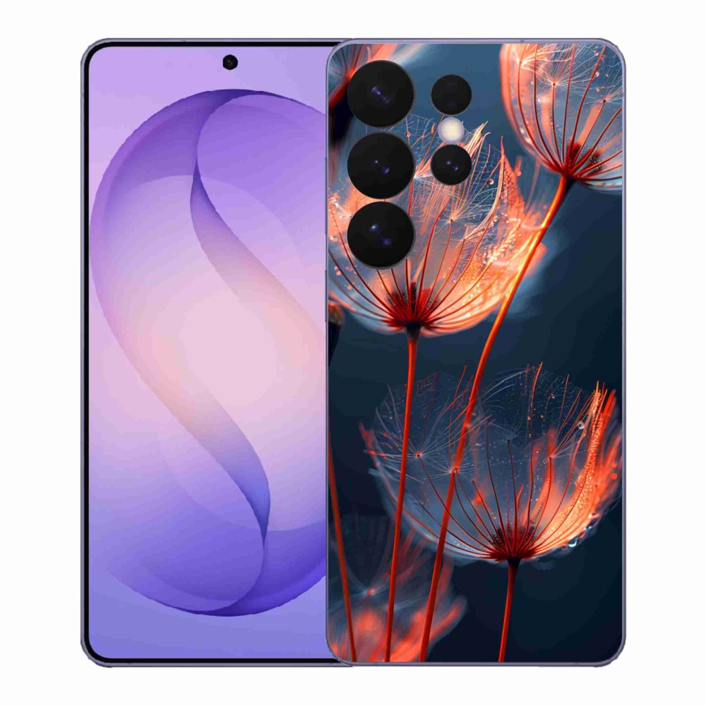 Gélový kryt mmCase na Samsung Galaxy S26 Ultra - svetielkujúce páperie