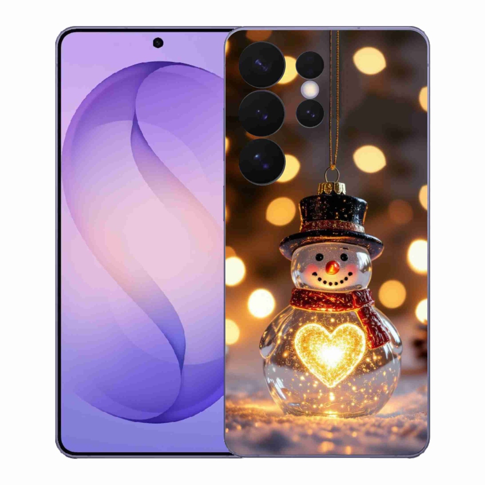 Gélový kryt mmCase na Samsung Galaxy S26 Ultra - svietiaci vianočný snehuliak