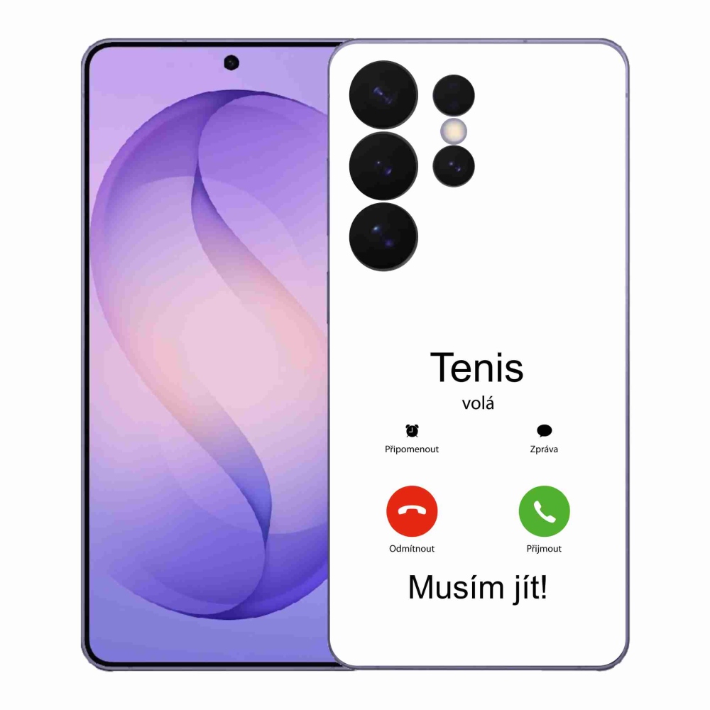 Gélový kryt mmCase na Samsung Galaxy S26 Ultra - tenis volá biele pozadie