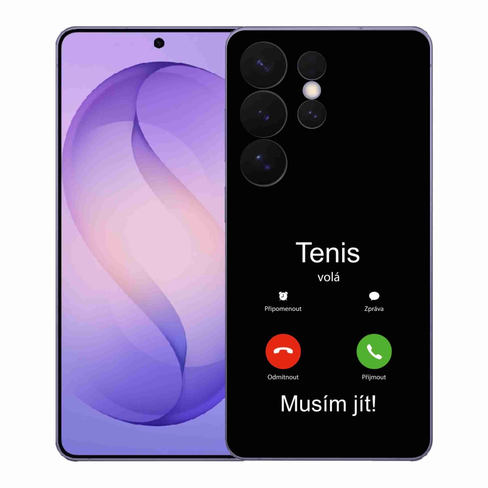 Gélový kryt mmCase na Samsung Galaxy S26 Ultra - tenis volá čierne pozadie