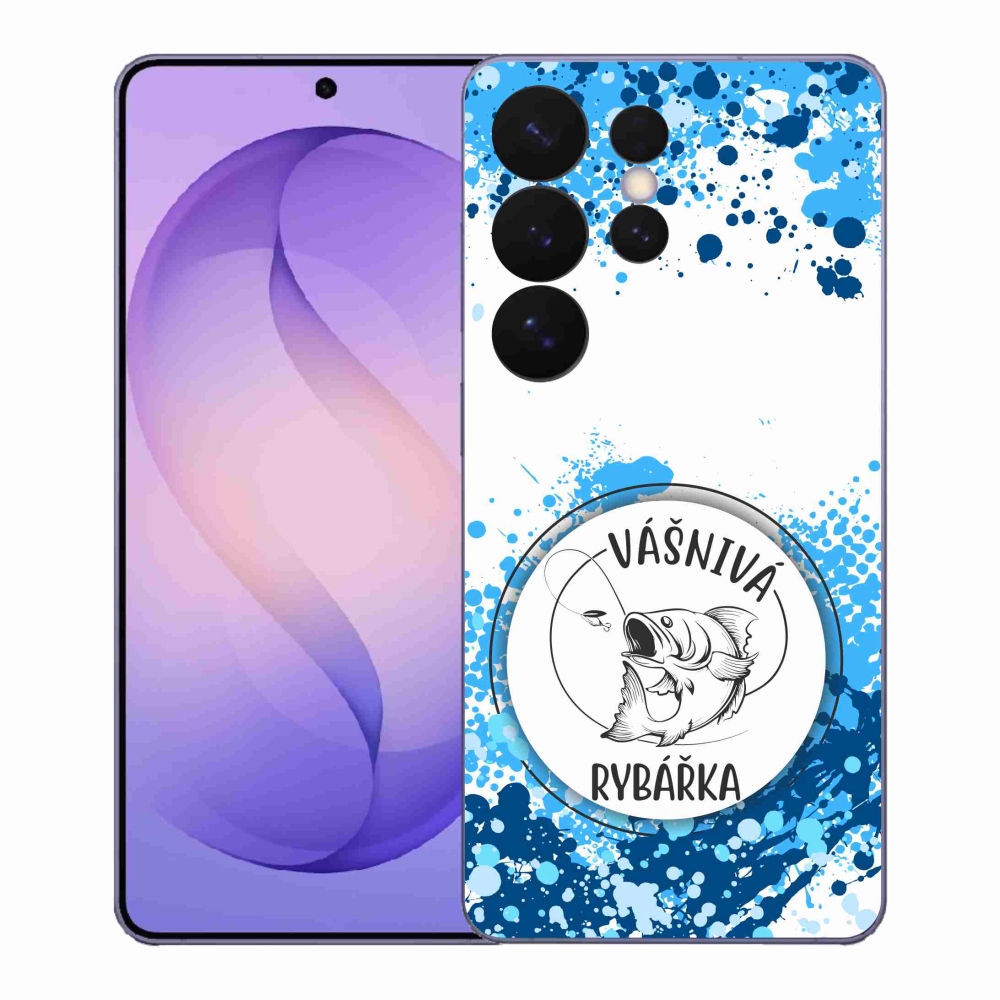 Gélový kryt mmCase na Samsung Galaxy S26 Ultra - vášnivá rybárka biele pozadie