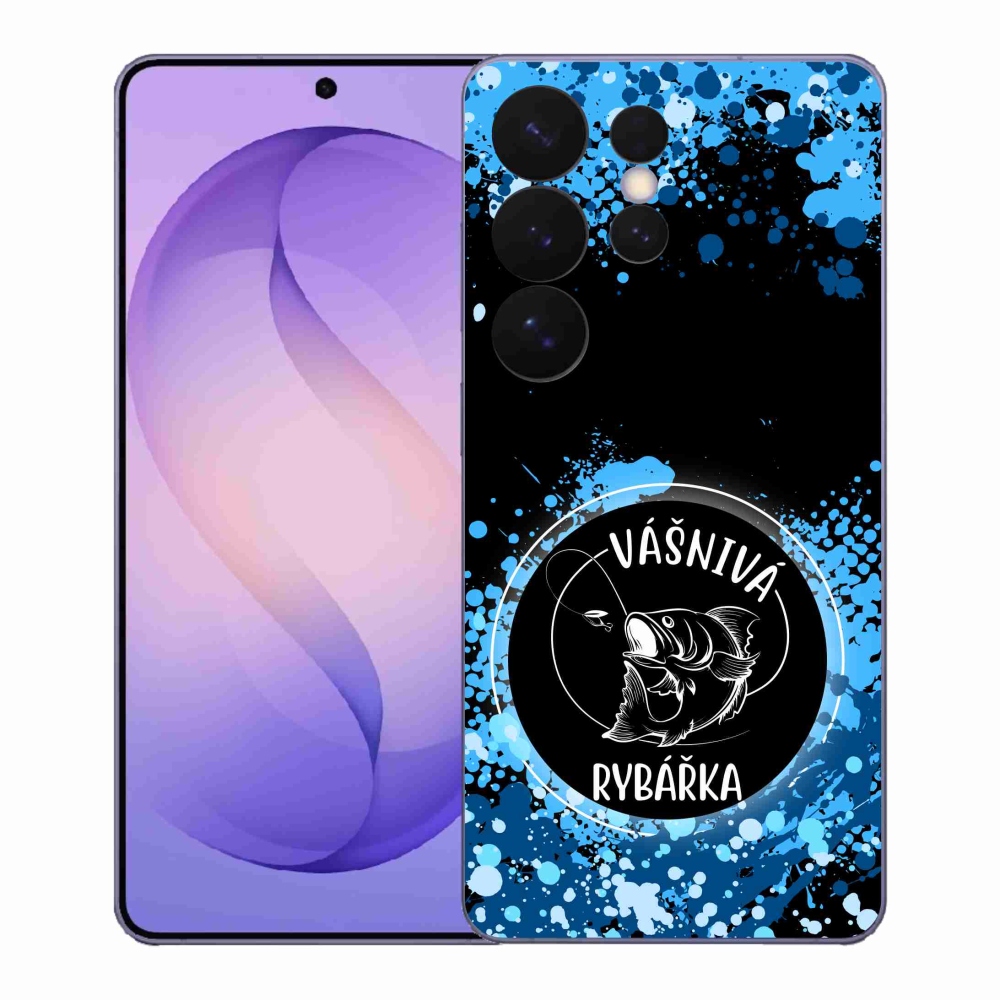 Gélový kryt mmCase na Samsung Galaxy S26 Ultra - vášnivá rybárka čierne pozadie