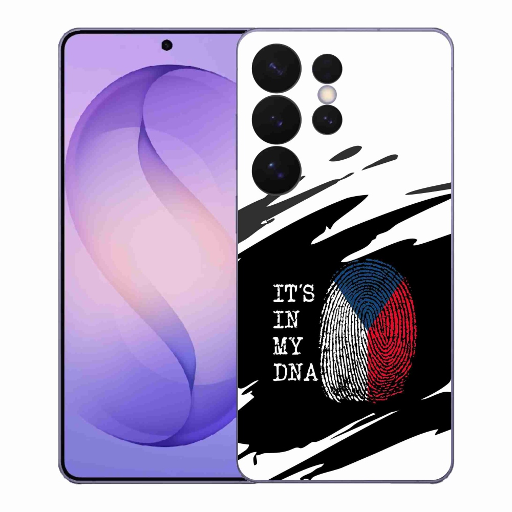 Gélový kryt mmCase na Samsung Galaxy S26 Ultra - vlajka odtlačok prsta čiernobiele pozadie