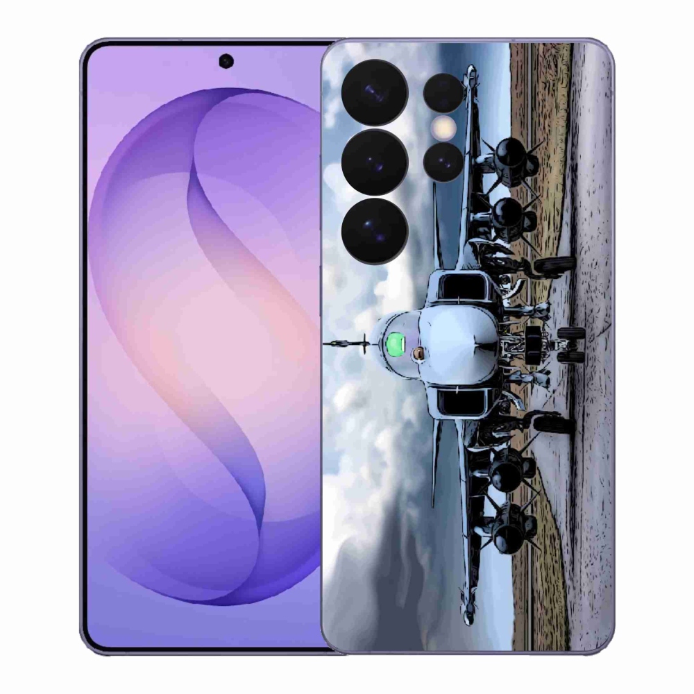 Gélový kryt mmCase na Samsung Galaxy S26 Ultra - vojenské lietadlo