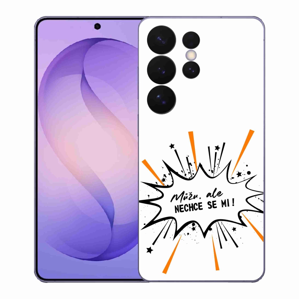 Gélový kryt mmCase na Samsung Galaxy S26 Ultra - vtipný text 11 biele pozadie