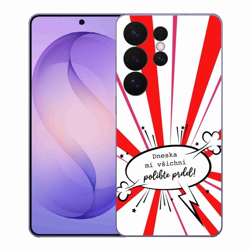 Gélový kryt mmCase na Samsung Galaxy S26 Ultra - vtipný text 15 biele pozadie