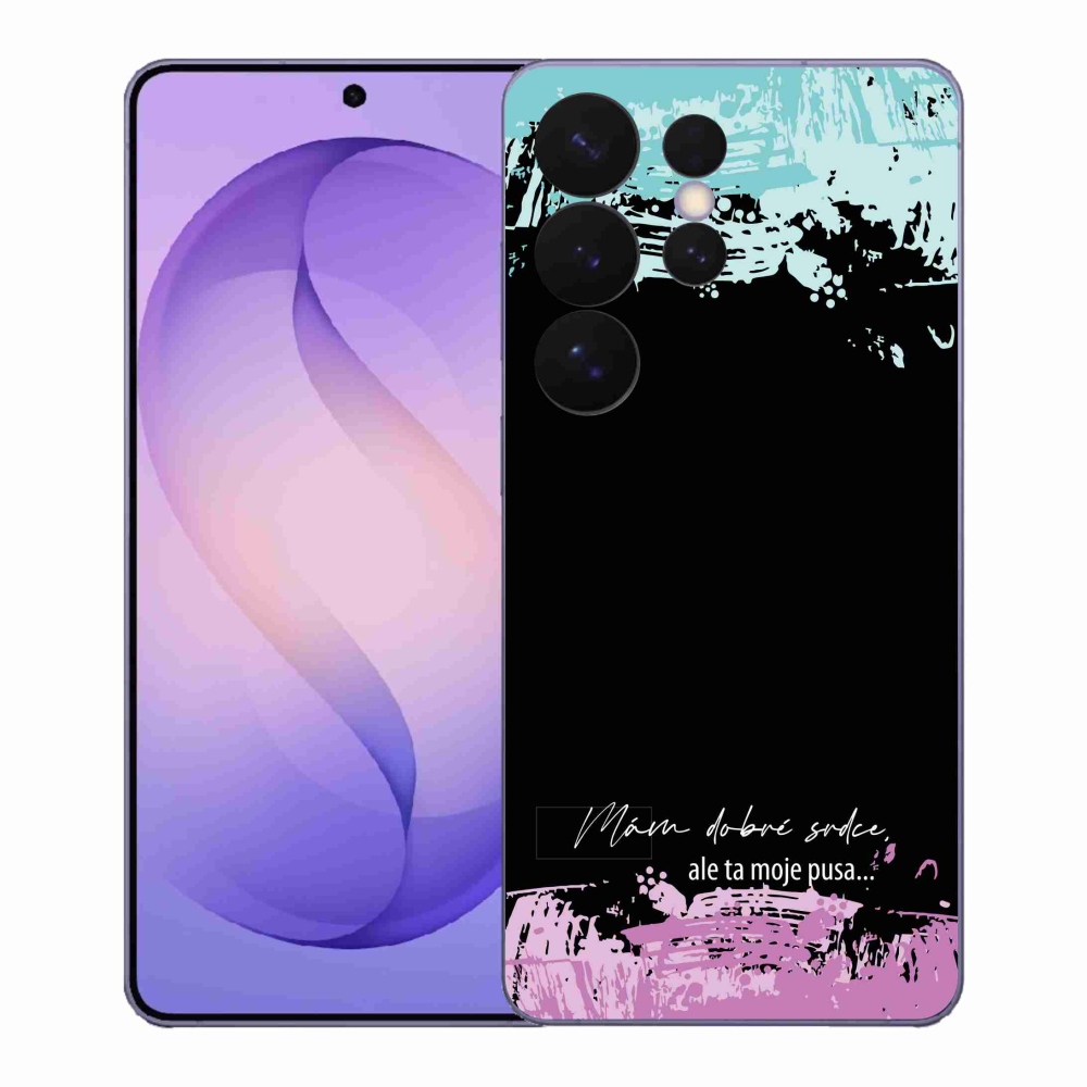 Gélový kryt mmCase na Samsung Galaxy S26 Ultra - vtipný text 3 čierne pozadie