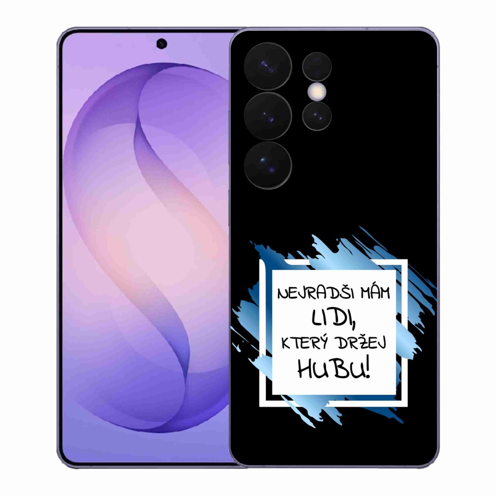 Gélový kryt mmCase na Samsung Galaxy S26 Ultra - vtipný text 7 bieločierne pozadie