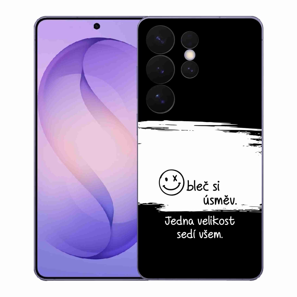 Gélový kryt mmCase na Samsung Galaxy S26 Ultra - vtipný text 8 bieločierne pozadie