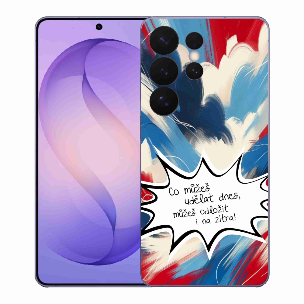 Gélový kryt mmCase na Samsung Galaxy S26 Ultra - vtipný text 9 biele pozadie