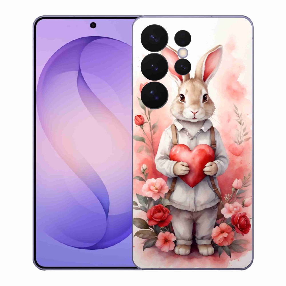 Gélový kryt mmCase na Samsung Galaxy S26 Ultra - zajac so srdiečkom