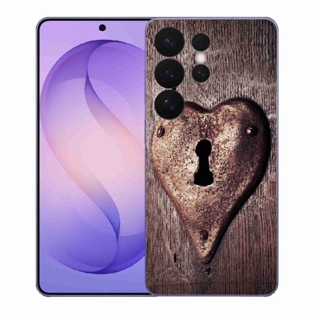 Gélový kryt mmCase na Samsung Galaxy S26 Ultra - zámok v tvare srdca